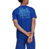 Adidas Originals T Shirts Men's Blue Crew Neck Thin Straight Fit HF2303
