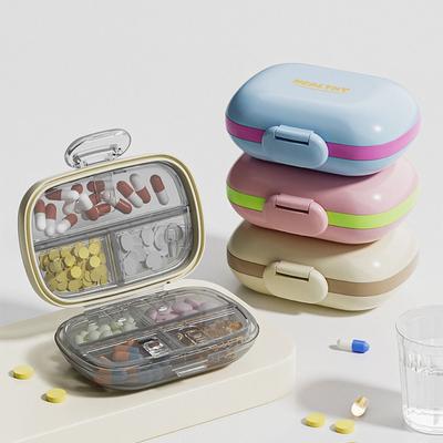 Moisture-Proof Portable Pill Box 7 Compartment Leakproof Medicine Organizer Compact Dustproof Travel Pill Dispenser Easy Carry