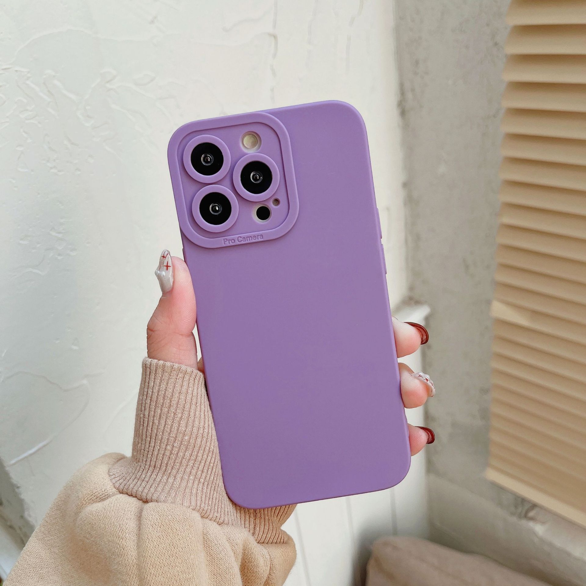 

Solid Color Liquid Silicone Phone Case for iPhone 15 14 13 Pro Max Soft Shockproof Cover IP 17 лаванды фиолетового