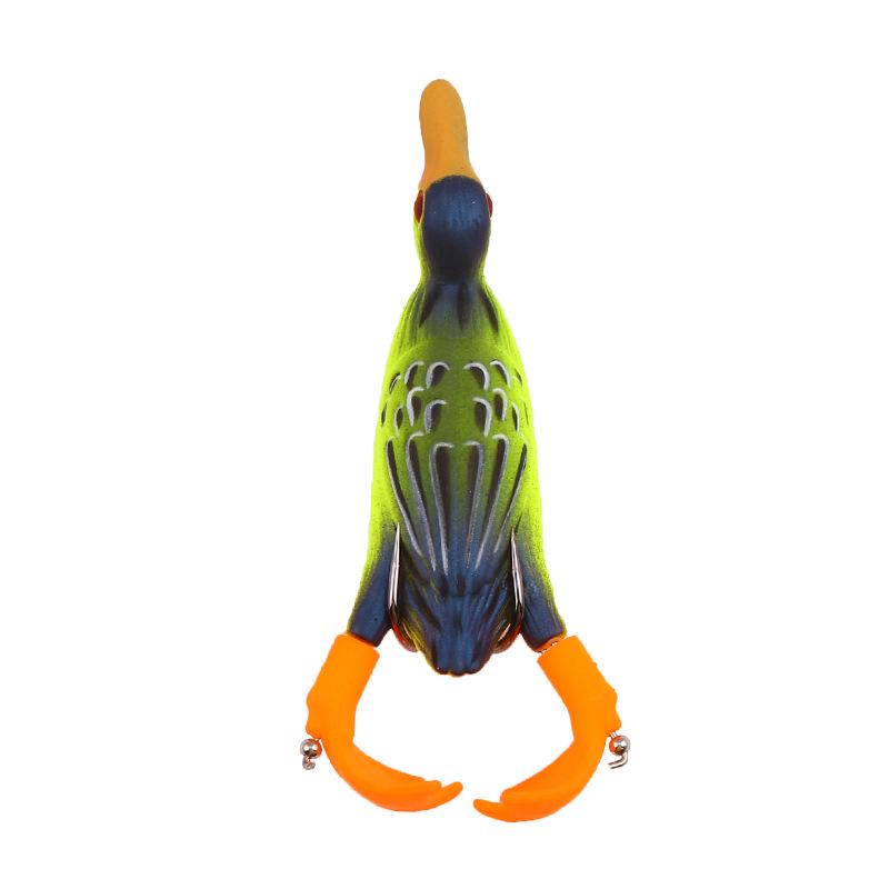 Ente weicher Angelköder Frosch Top Water 3D-Simulation schwimmende Köder Bass Snakehead Lure