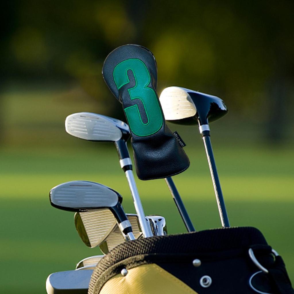 Faux-Leder Golfschläger-Tasche, Holzschutz, Stilvolle Abdeckung für Putting und Training