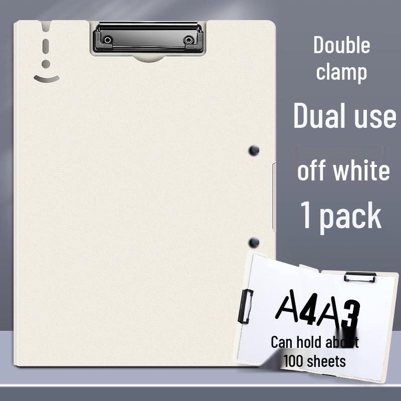 Thick A4 Clipboard with Double Clips and Loose-leaf Holder for Office Use