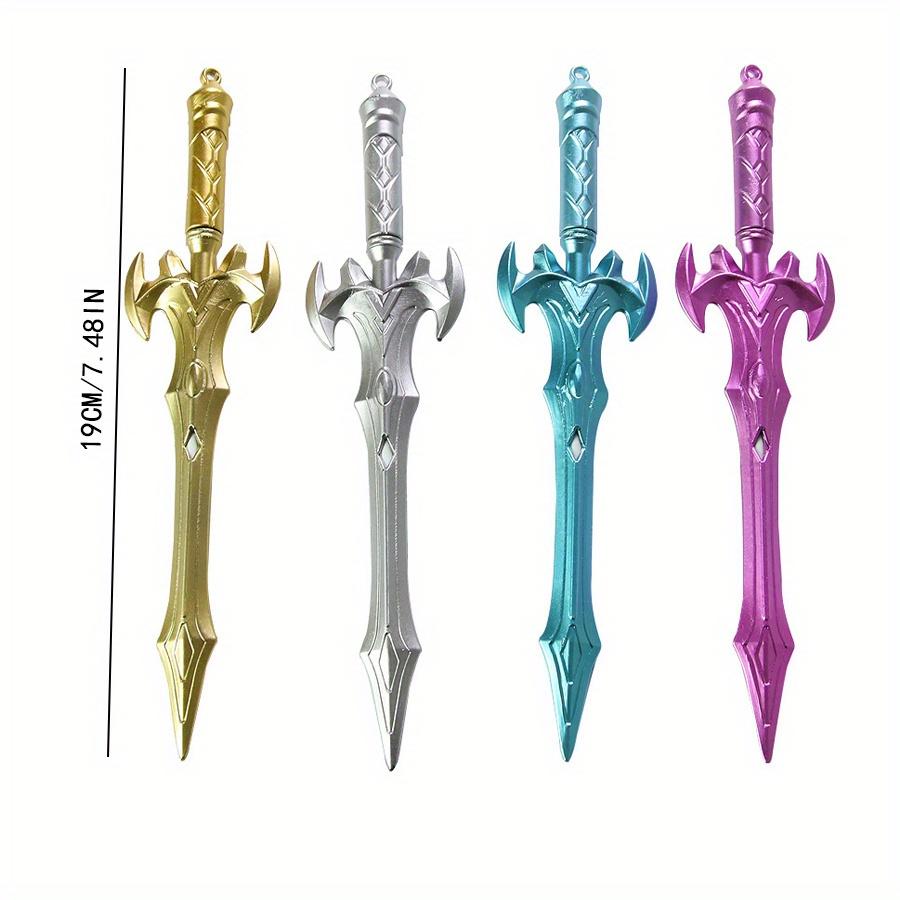 Back To School Season 10pcs 0.5mm Anime National Style Sword Shape Gel Pen Creative Weapon Shape Water Pen Prize Gift Signature Pen