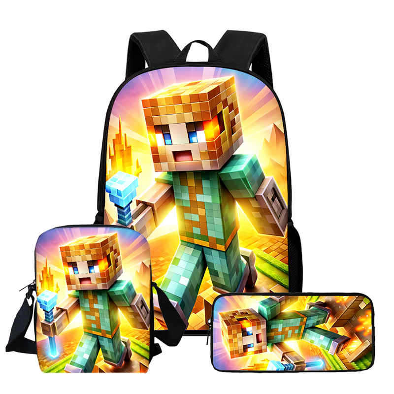 Minecraft Printed Backpack Children'S Elementary School Bag