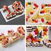 9 PCS Silicone Chocolate Mold Number Shaped Chocolate Baking Gadget Non-stick Silicone Mousse Mold Candy Mold DIY Moulds