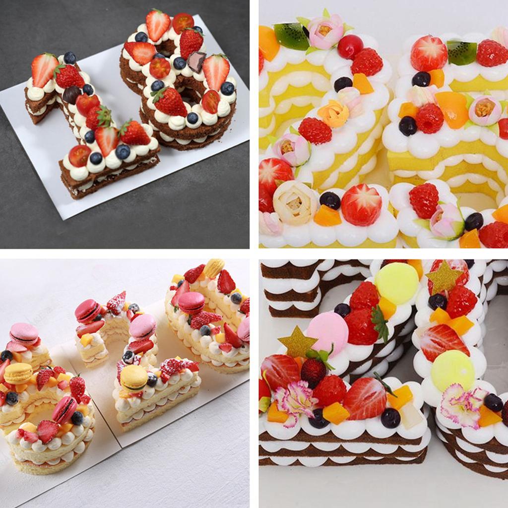 9 PCS Silicone Chocolate Mold Number Shaped Chocolate Baking Gadget Non-stick Silicone Mousse Mold Candy Mold DIY Moulds