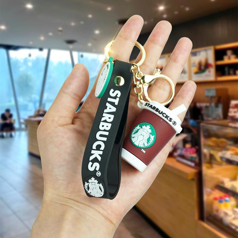 

Stylish Bear Keychain With Rubber Milk Tea Cup Cute Cartoon Accessory Keys For Brown Cup