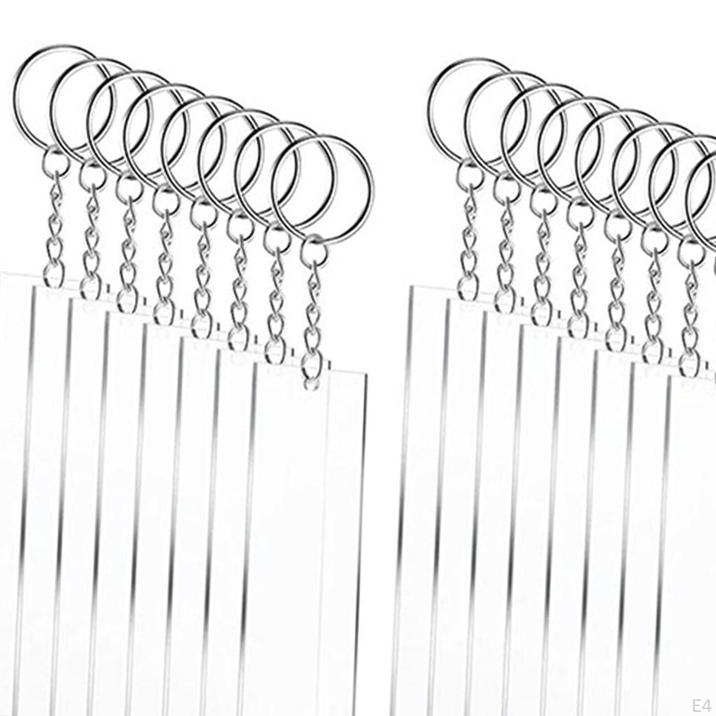 Acrylic Keychain Blank Clear Keychains Set Handmade Supplies Collectibles Key Rings DIY Projects for