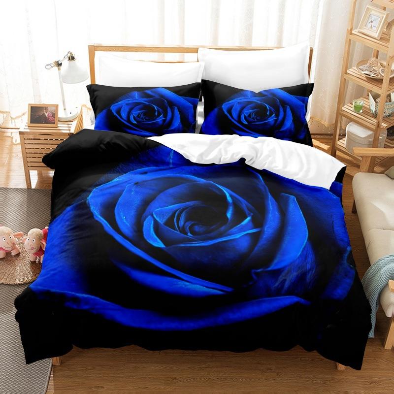 3D Digital Printing Kit Home Textile Quilt Cover Bed Sheet Bedding Three-Piece Set