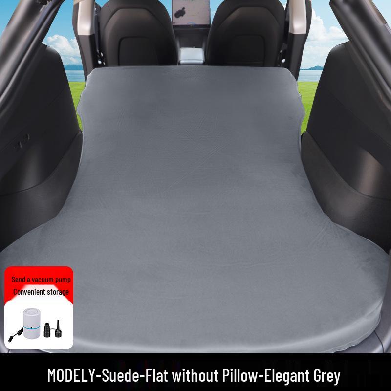 Uppblåsfri bilmadrass för Tesla Model Y/3: Resesäng för bakluckan för camping