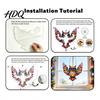 Puzzle Suncatcher Acrylic Owl Puzzle Colorful Rainbow Reflection Hanging Pendant No-Glue Relaxing