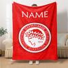 Custom Name River Plate Crest Blanket for Couch & Bed, Plush Cozy Fuzzy Blanket Super Soft & Warm Blankets for Fall and Winter. 0908284