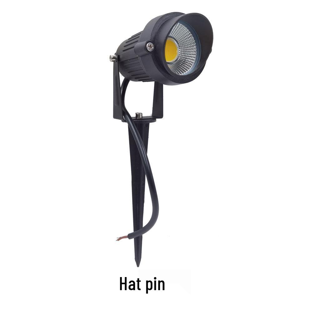 5W Outdoor Waterproof Low Voltage Landscape Spotlight for Courtyard and Tree - 12V Plug-in Ground Light