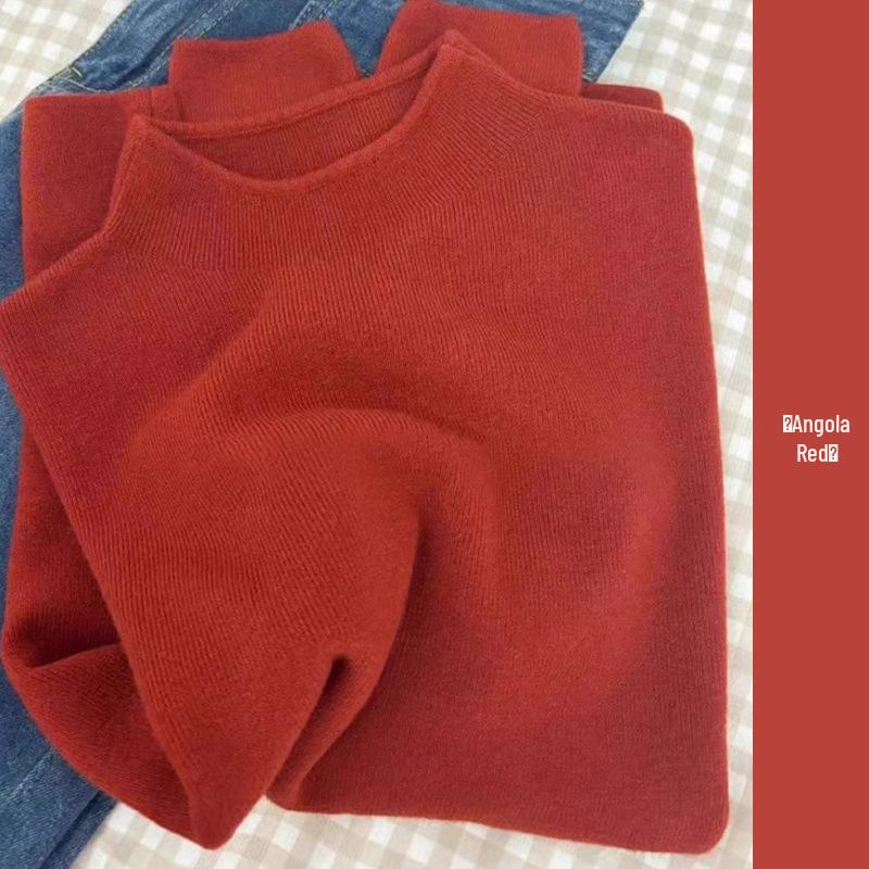 Women's Pink Knit Sweater - Korean Style, Early Autumn 2025 Collection