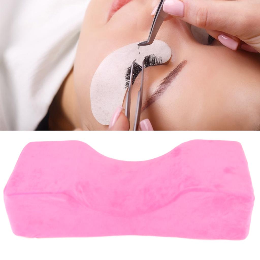 Cuscino Morbido Elastico per Estensioni Ciglia Buty Salone Innesto Ciglia Cuscino a Forma di U(Rosa )