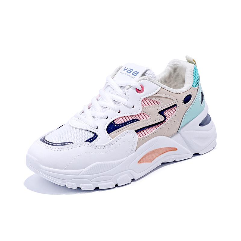 2025 Frühling Damen Koreanischer Stil Atmungsaktive Sneaker - Dicke Sohle Dad Shoes