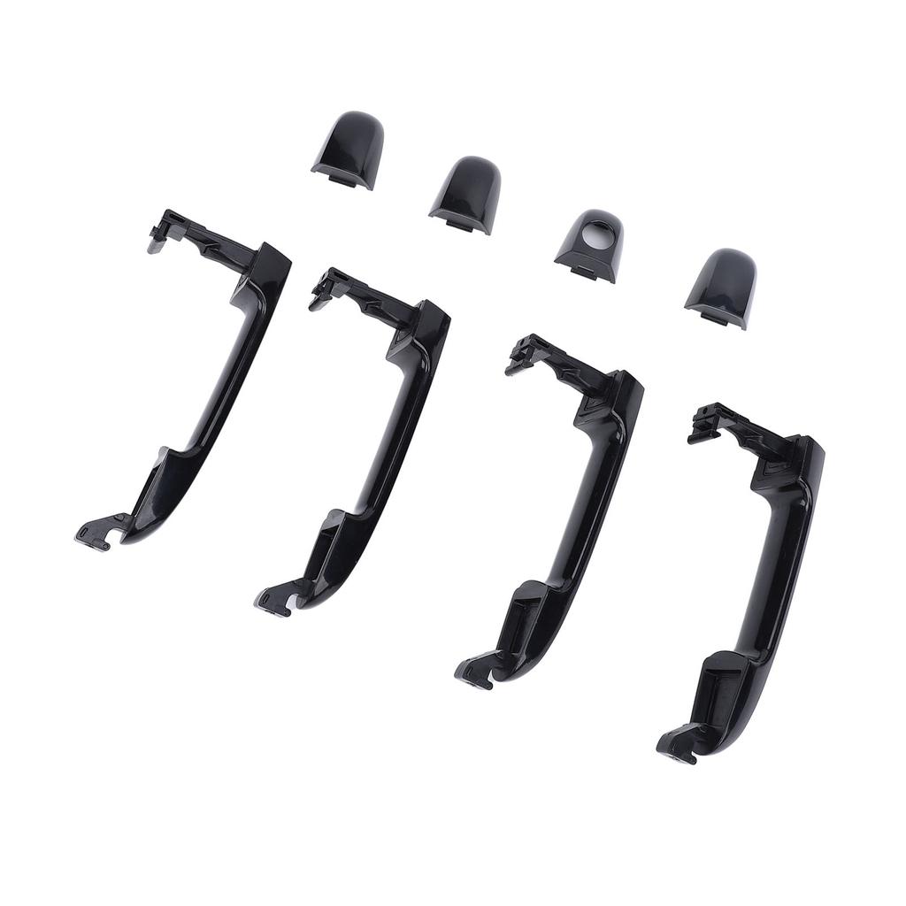 4 Pcs Outside Exterior Door Handle Set 82651 2H000 Glossy Black Outer Door Handles with Front Key Hole