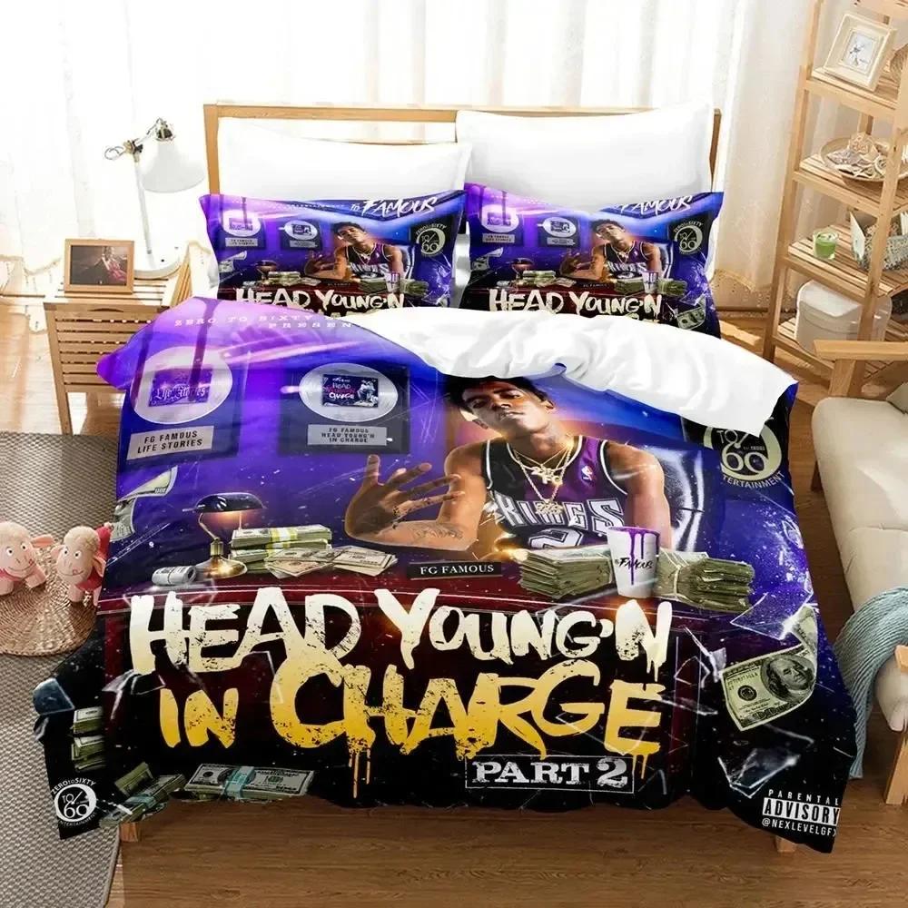 Rip Jaydayoungan Rapper Bedding Set Boys Girls Twin Queen Size Duvet Cover Pillowcase Bed Kids Adult Fashion Home Textileextile