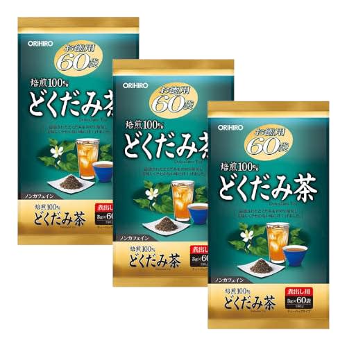 Orihiro Purunto Konnyaku Dokudami Tea, 60 Packets (Set of 3)