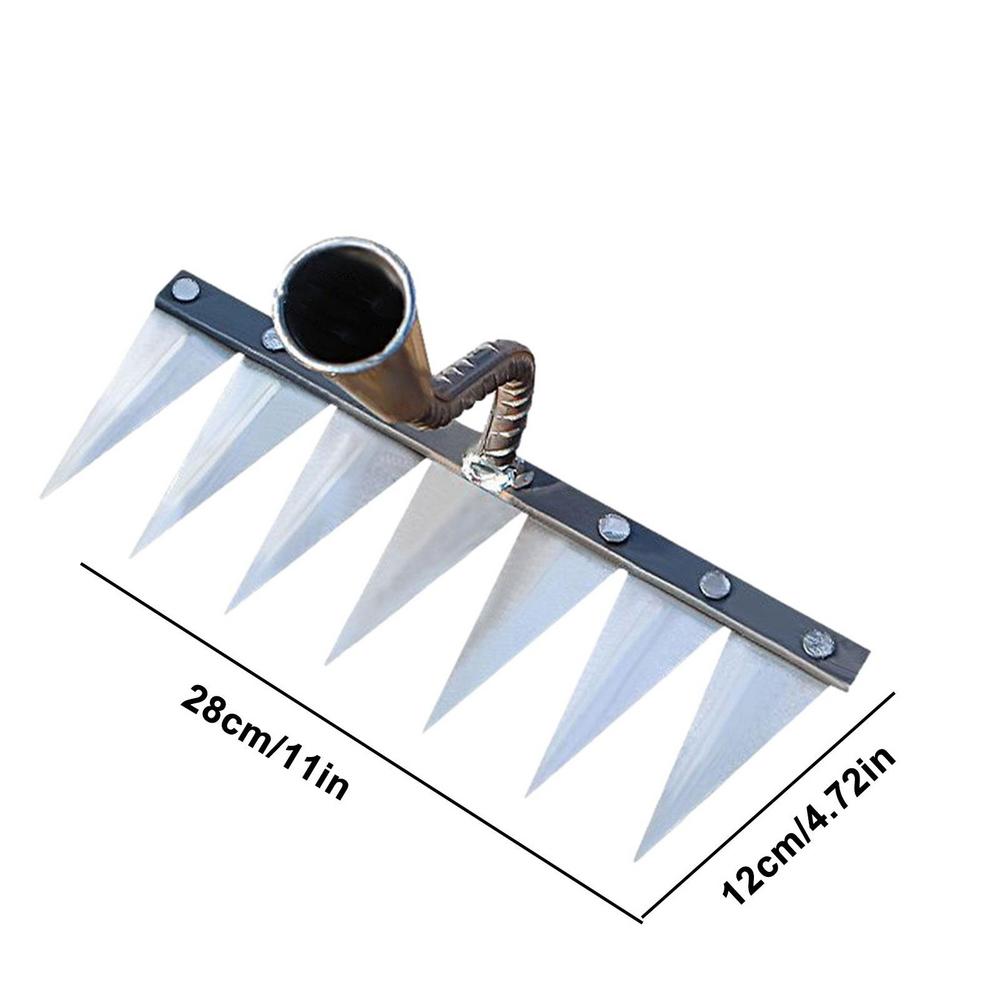 Metal Rake Multifunctional Weeding Hoe Rake Harrow Farm Tool Weeding Scarifier Artifact Agricultural Tools Gardening Lawn