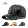 Hut Herren Frühling und Herbst Hardtop Baseballkappe Outdoor Sonnenschutz Visor Hut Imitatleder Alligatormuster Kappe Tide
