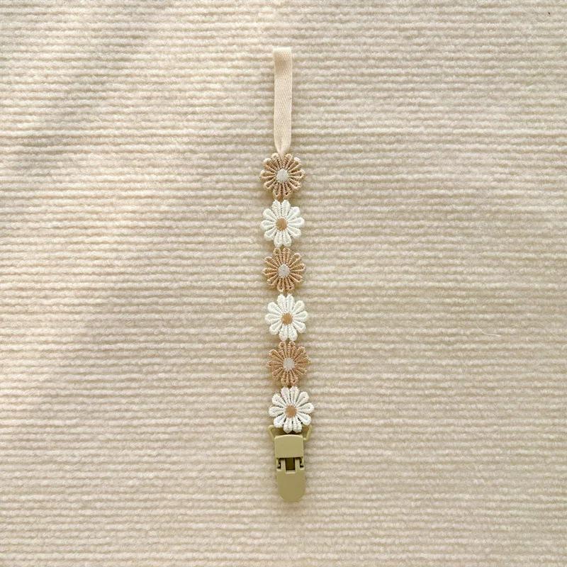 

Little Daisy Baby Pacifier Clips Pacifier Chain Nipple Bracket Holder for Nipples Toddler Girl Baby Shower Gift Baby Accessories хаки
