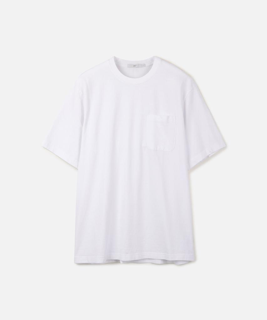 247Silijeu Dyed Wash Vintage T-Shirt White (A Type)