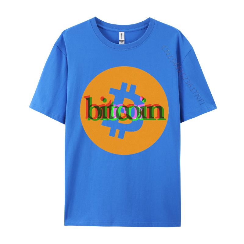 Bitcoin Logo T-Shirt Europa Unisex Brandneues Design Oberteile T-Shirts Baumwollstoff T-Shirts Freizeit Oberteile T-Shirts Cool