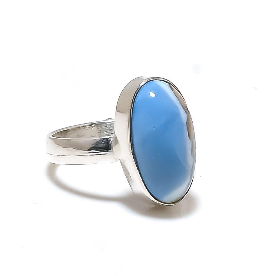 Owyhee Opal Gemstone Handmade 925 Sterling Silver Jewelry Ring Size 7 GK-4661