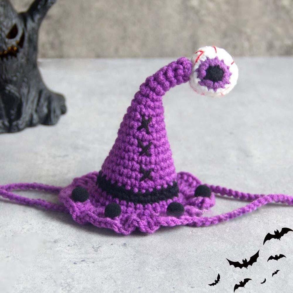 

Clothes Halloween Cat Headgear Breathable Cat Woven Hat Bib Halloween Pets Costumes For Dog Rabbit Hat 3
