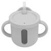 Silicone Sippy Cups Double Handles Lightweight Toddler Training Cup with Tight Leakproof Cover for Home Travelling Grey
