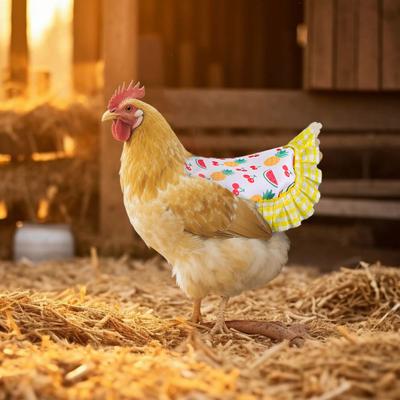 Hen Saddle Chicken Apron Back Protector with Elastic Straps Poultry Vest Jacket Clothes for Back Feather Protection