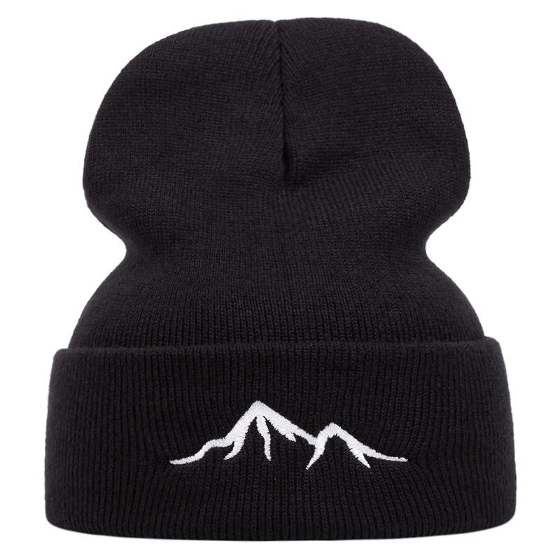 

Dashan Embroidery Knitted Hat Winter Warm Men S And Women S Outdoor Wool Hat Autumn And Winter Popular Cold Hat Cover elastic 55-61cm
