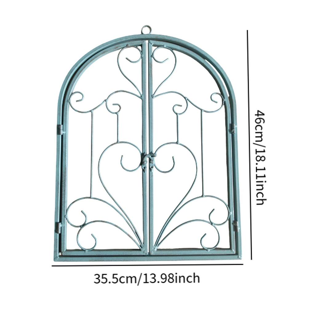 Nástěnná dekorace obloukového okna Kované železo Nástěnná dekorace Víceúčelové Chalupářské Rustikální pro Domov Zadní dvorek Kancelář Statek Chodba