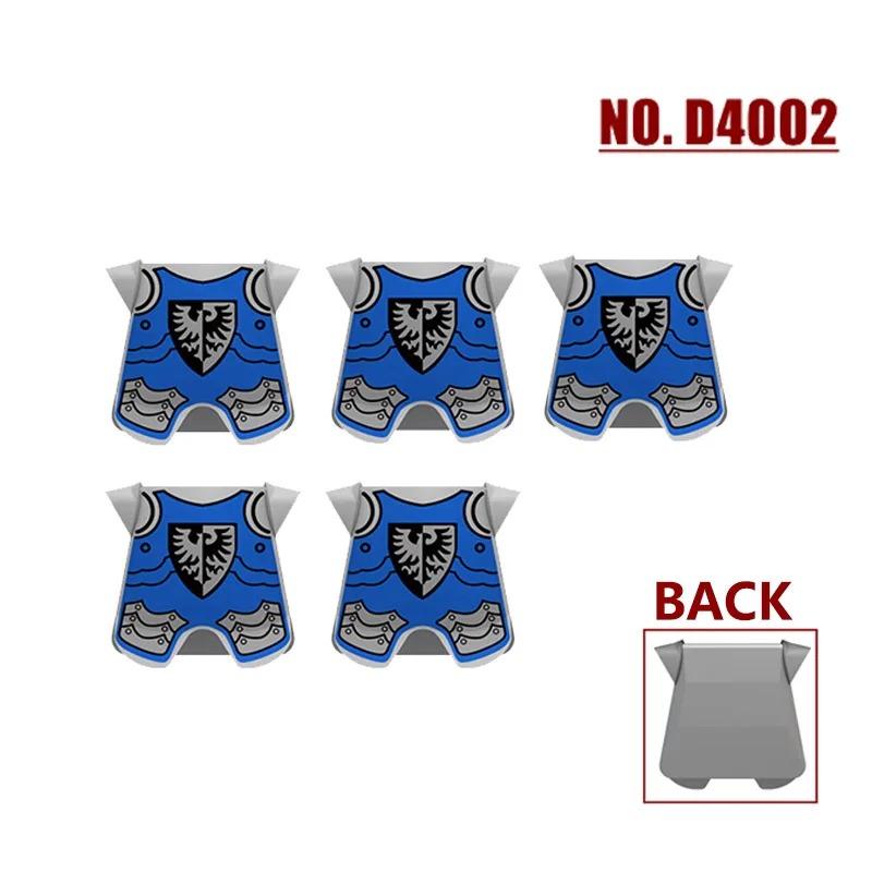 MOC Medieval Red Lion Black Eagle Castle Soldier Knight Horse Mount Building Block Military Figure Vest Armor Flag Toy Gift B036