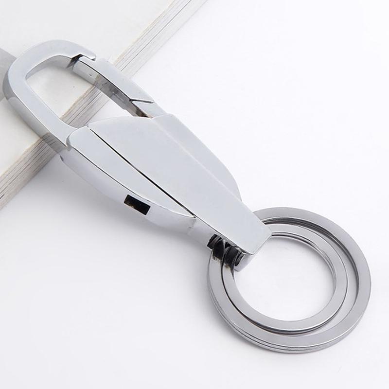 1Pc Stainless Steel Keychain  High-Grade Keyring Personalized Car Buckle