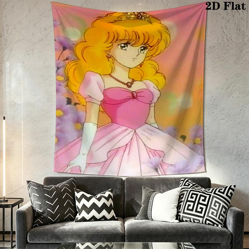 Lady Lovely Locks Wall Tapestry Aesthetic Wall Hanging Printed Fabric Blanket Decorative Tapestries for Bedroom Living Room Home Decor