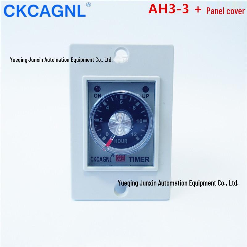 AH3-3 Time Relay with Panel Cover, 8-Pin AC220V Power-On Delay Controller