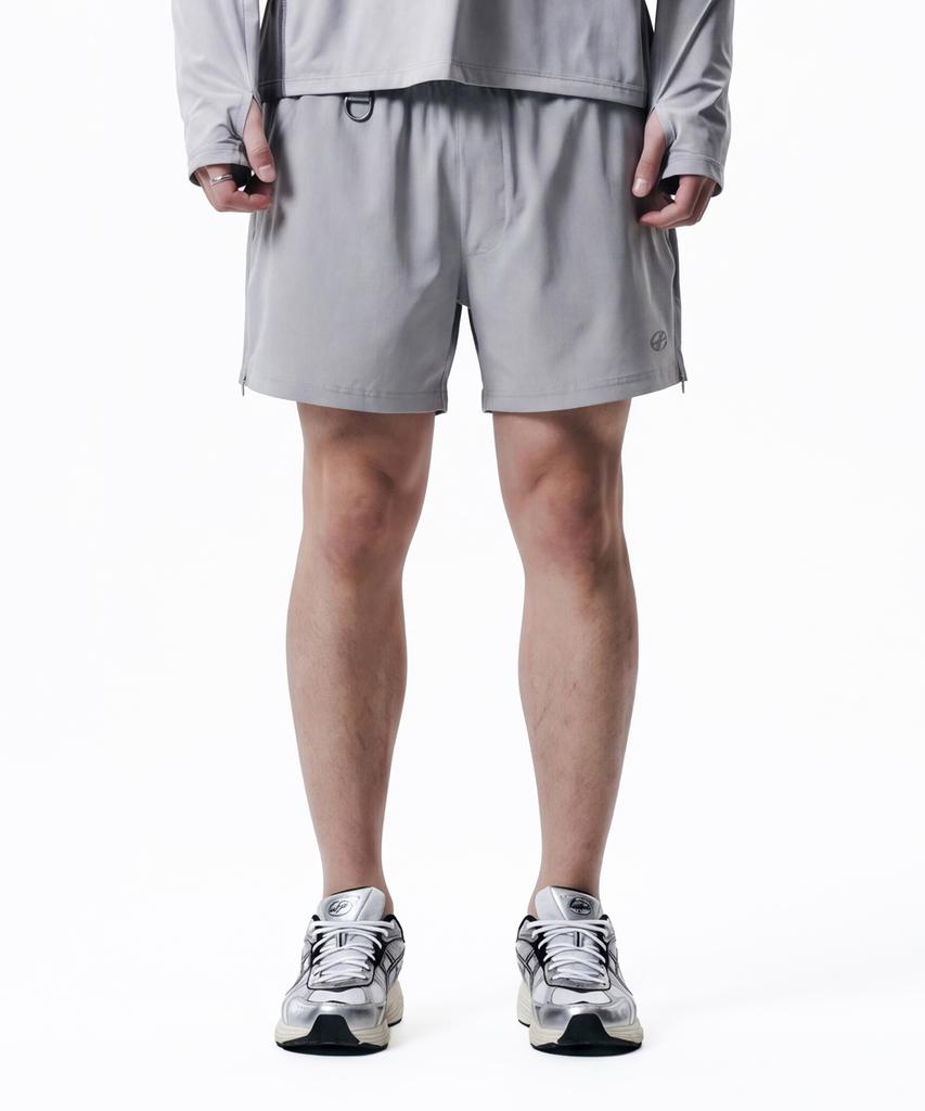 Hyeonpiteu Side Point Shorts-[Gray]
