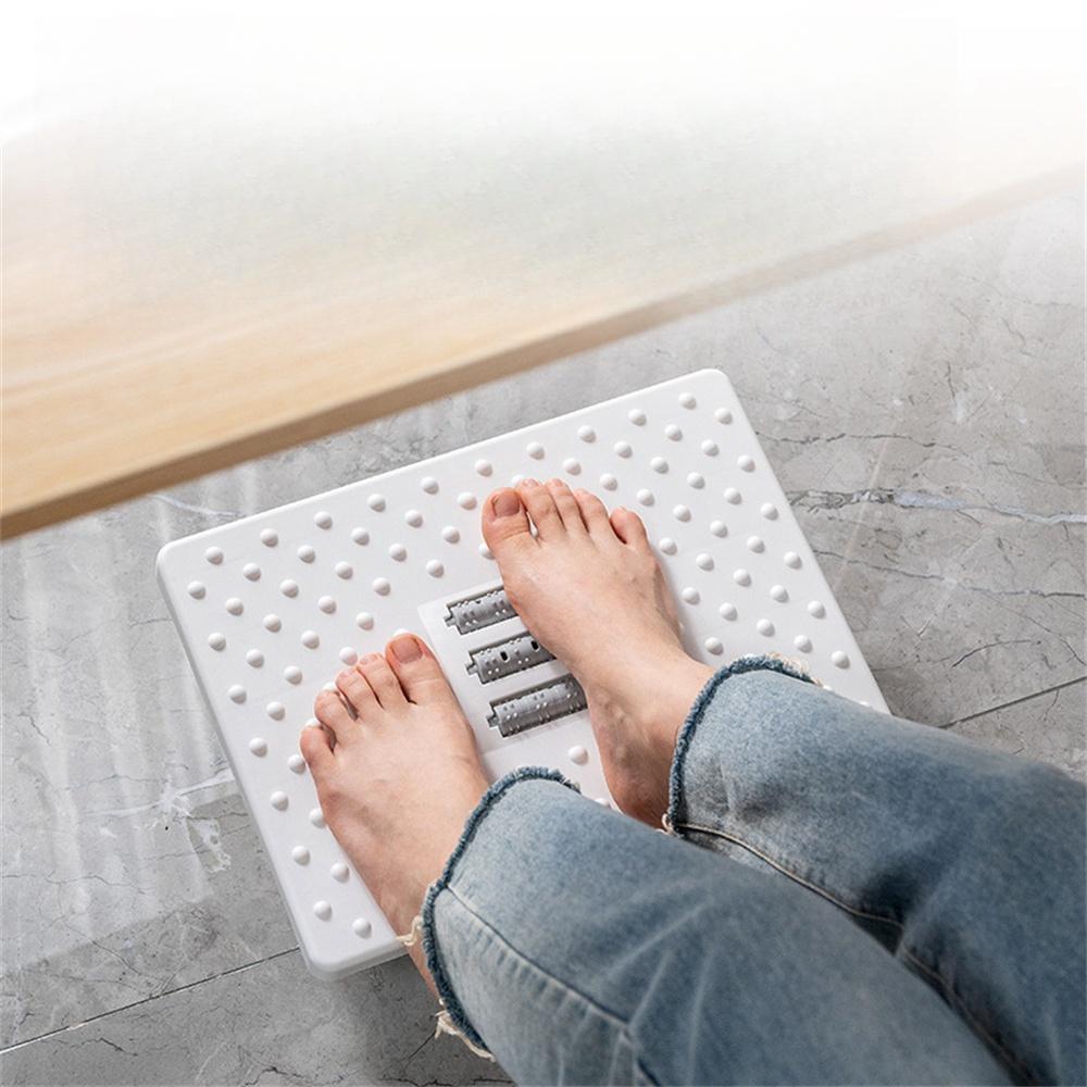 180° Rockable Footrest Office Under Desk Footstool Home Office Adult with Rollers Non-slip Foot Cushion Massage Footrest Stool