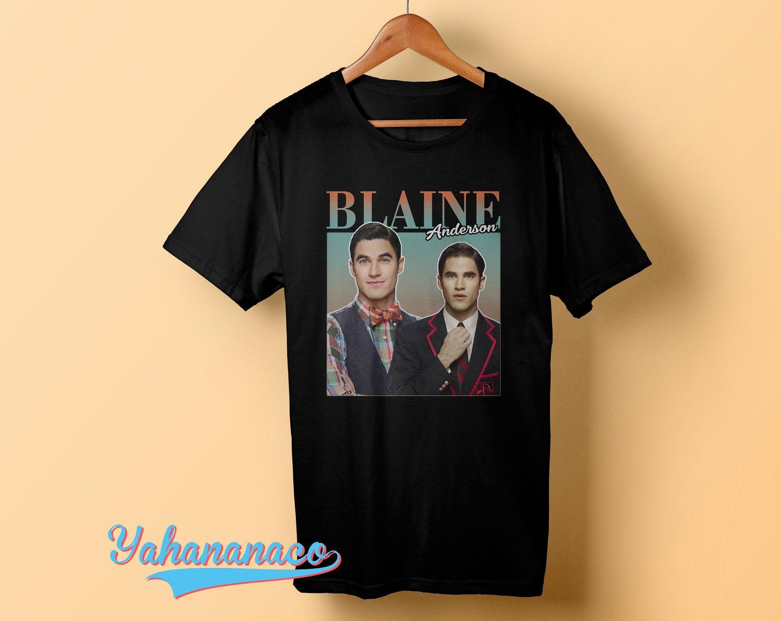 Blaine Anderson Shirt Blaine Anderson T-shirt Movie film Glee 90’s Vintage Black White Gift Shirt Movie Fans Shirt M
