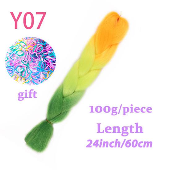 Synthetic Crochet Braids In Jumbo Braiding Hair 24 Inch 100g/pcs Pure Color In Hair Extensions