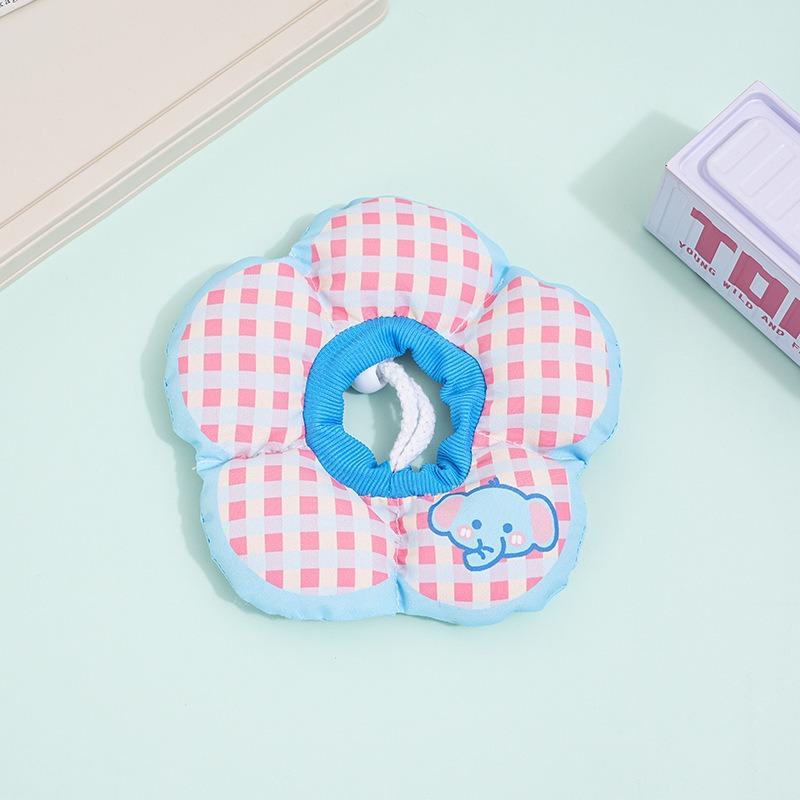 Cute Flower Soft Elizabethan Collar Waterproof Protective Neck Cone For Cats And Dogs