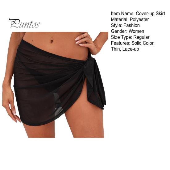 Dámské Síťovaná příze Zakrývací sukně Tenká průhledná opalovací krém Plavky Zakrytí Plážové Bikiny Průsvitná krátká sukně