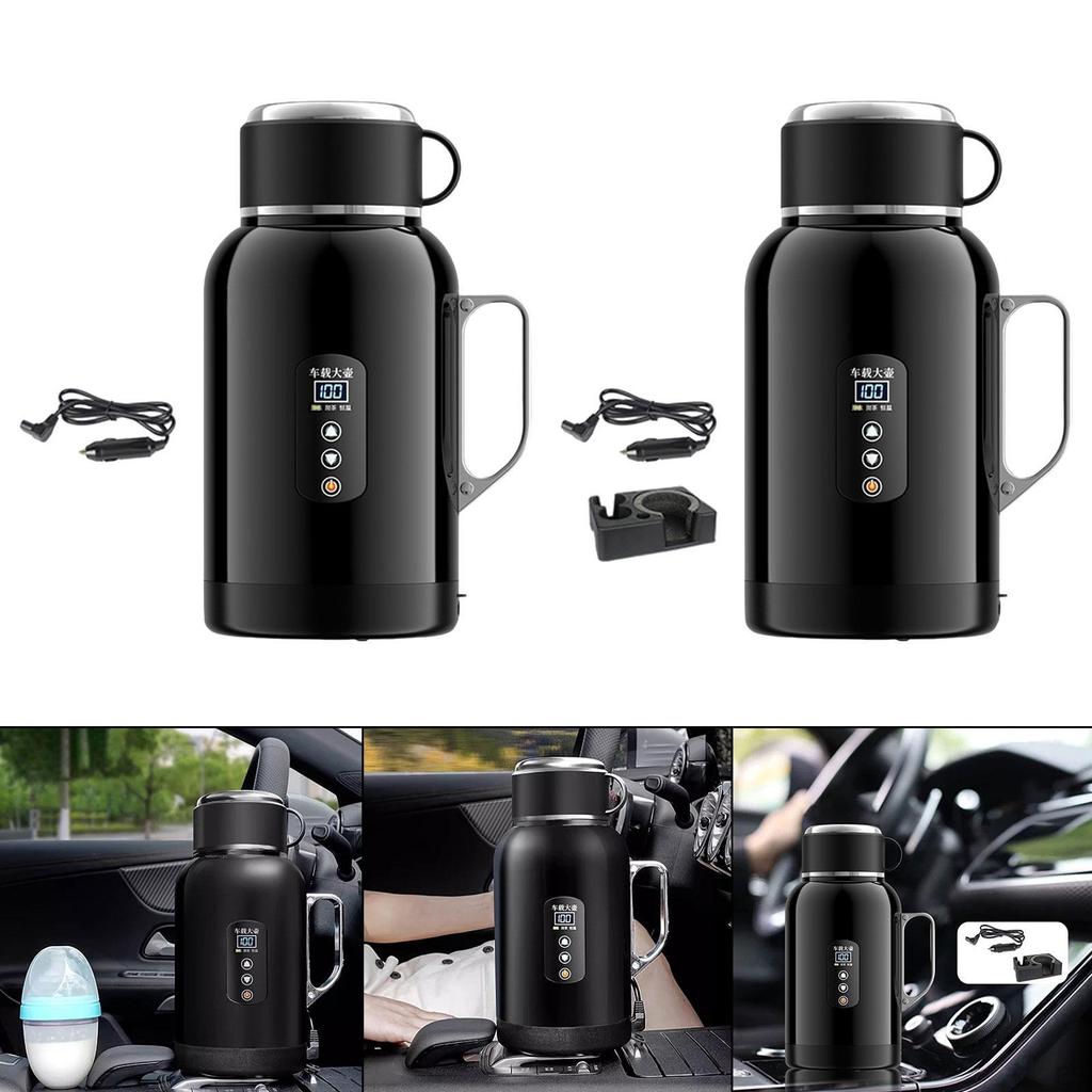 12V/24V Car Kettle Water Boiler 17.5x28.5cm for Heating Coffee Milk Tea