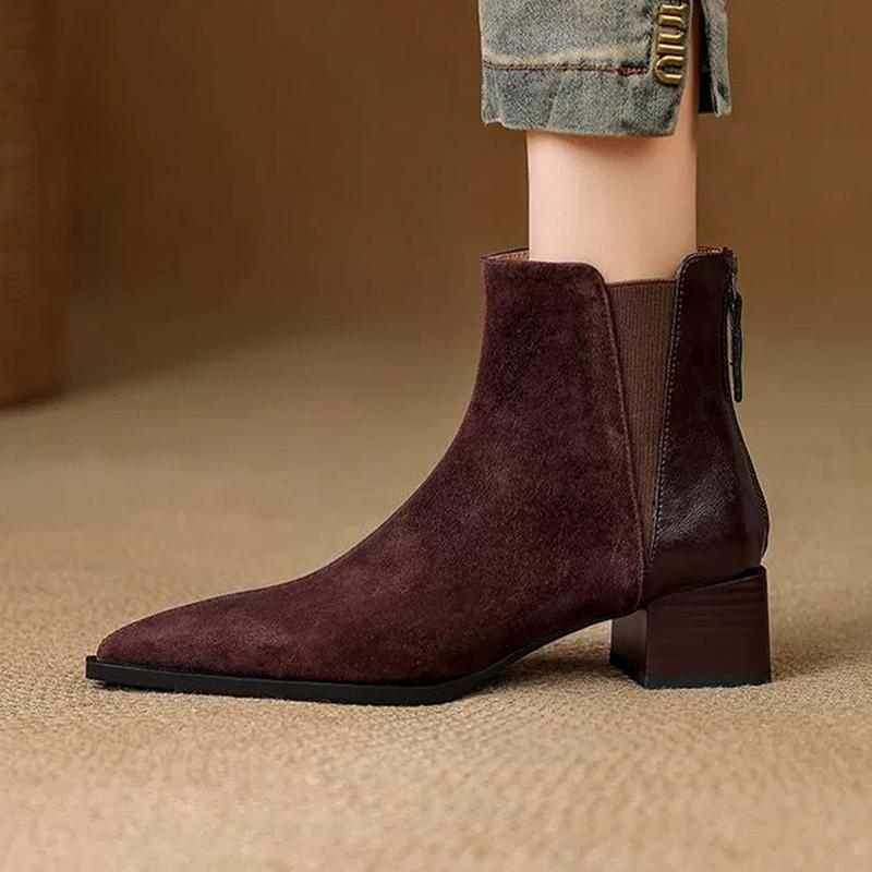 

Модные ботильоны для женщин на высоком каблуке, модные туфли для платья, массивные дизайнерские роскошные туфли-лодочки, зима 2025, новые элегантные короткие ботильоны для женщин 39