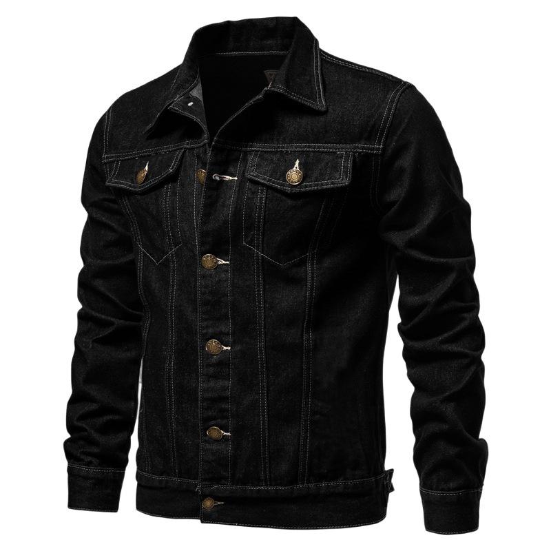 2025 Spring Men's Slim Fit Korean Style Denim Jacket, Plus Size Fashion Casual Cardigan Coat