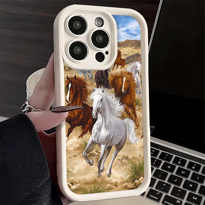 Phone Case for iPhone 17 Air 16E 15 16 Pro Max Ferghana Horse Animal Cover 14 Plus 13 12 Mini Soft Shell Silicone Fundas