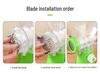 Manual Kitchen Tool: Hand-Cranked Meat Grinder, Vegetable Cutter, Sausage Stuffer, and Garlic Press.