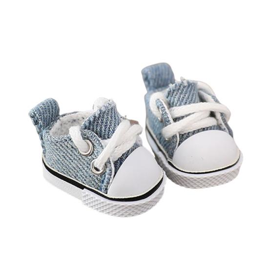 

Кукольная обувь на шнуровке, мини-кроссовки для кукол 17 см, реалистичная кукольная обувь, модная светло-синий